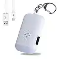 Safesound Personal Alarm - 130dB USB Rechargeable Self Defense Keychain Siren Security Personal Protection Devices with Emergency Mini LED Light for Women Girls Kids and Elderly (White)