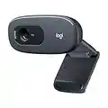 Logitech C270 Webcam HD, 720p/30ips, Appel Vidéo HD Large Champ de Vision, Correction de la Lumière, Micro Antiparasites, Skype, FaceTime, Hangouts, WebEx, PC/Mac/Portable/Tablette/Chromebook