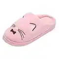 Susenstone Mignon Chat Pantoufles Coton Peluche Chaussons IntéRieur Hiver Chaud Confort Mousse MéMoire AntidéRapant Chaussures Pour Les Femmes Et Les Hommes