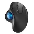 Nulea Ratón inalámbrico con Bola de Seguimiento, ratón ergonómico Recargable, Seguimiento preciso y Suave, conexión de 3 Dispositivos (Bluetooth o USB), Compatible con PC, portátil, Mac, Windows