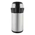 Pioneer Flasks Stainless Steel Airpot Hot Cold Water Tea Coffee Dispenser Conference Event Flask, Satin Finish, 3 Litres