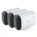 Arlo Pro 4 XL Camara Vigilancia WiFi Exterior, Inalámbrica, 1 Año De Batería, 2K HDR, 160° Visión Nocturna En Color, Sirena, Detección De Movimiento, 90 Días Arlo Secure Incluido, 3 Cámaras, Blanco