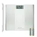 Salter 9009 WH3R Premium Ultimate Accuracy Electronic Scale, 180 Kg Maximum Capacity, Measures 50 g Increments, Step On for Readings, Carpet Feet, Weighing Scales, White,