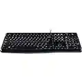 Logitech K120 Wired Keyboard for Windows, USB Plug-and-Play, Full-Size, Spill Resistant, Curved Space Bar, PC/Laptop - Black