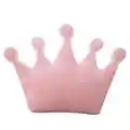 Nunubee Short Plush Crown Shaped Princess Throw Pillows For Fluffy Plush Stuffed Decoration 16.5 Inch / 42 cm - Pink Pentagonal CrownGift Kids Room Decoration 16.5 Inch / 42 cm - Pink Pentagonal Crown