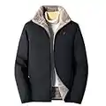 shepretty Abrigo Hombre Chaquetas Impermeable Hombres Chaqueta Montaña Invierno Chaquetas de Plumas Hombre Cazadora Hombre Invierno Abrigos,r777,BK,XL