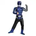 Disguise Officiel Classic Muscle Blue Beast Morpher Power Rangers Déguisement Power Ranger Enfant Bleu, Deguisement Halloween Enfant, Taille M