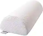 Half Moon Bolster Pillow - Semi-Roll Knee Pillow for Side Sleepers - Leg Elevation - Premium Quality Memory Foam - Breathable Cover