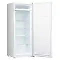 Koolatron Garage-Ready Upright Freezer, 7.0 cu ft (198L), White, Low-Frost, Space-Saving Flat Back, Tempered Glass Shelves, Reversible Door, Pizza Compartment, for Garage, Shed, Basement, Cottage