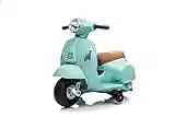 Vespa GTS - Moto infantil con licencia, 6 V, con ruedas de entrenamiento (turquesa)