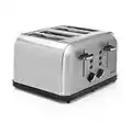 Princess Tostapane con Pinze per 4 Toast, 1750 W, Acciaio Inossidabile, Argento