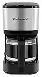 Elite Gourmet EHC9420 Automatic Brew & Drip Coffee Maker with Pause N Serve Reusable Filter, On/Off Switch, Water Level Indicator, Stainless Steel