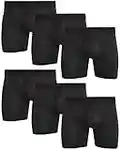 AND1 Herren Unterwäsche - Performance Compression Boxer Brief Functional Fly (6er Pack), schwarz, Small