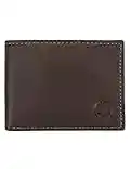 Timberland Men's Blix Slimfold Leather Wallet, Brown, One Size