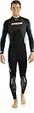 Cressi Morea Man Monopiece Wetsuit 3mm Traje de Buceo Neopreno para los Hombres, Negro/Azul/Plata, M/3