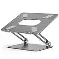 BoYata Laptop ständer: Multi-Angle-Standfuß mit Heat-Vent, Aluminium Einstellbares Notebook ständer kompatibel für Laptop (10-17 Zoll), einschließlich MacBook Pro/Air, Surface, Samsung, HP(Grau)