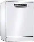 Bosch SMS6ZCW00E Serie 6 Smarter Geschirrspüler freistehend, 60 cm breit, Besteckkorb, Made in Germany, Silence Programm besonders leise, PerfectDry mit Zeolith trocknet sogar Kunststoff