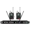 D Debra Audio PRO ER-202 UHF Dual Channel Wireless in Ear Monitor System with Monitoring Type for Stage, Recording Studio, Musicians, Monitoring (2 Bodypack with Transmitter)