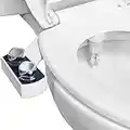 Bidet Attachment - Hibbent Non-Electric Cold Water Bidet Toilet Seat Attachment with Easy Water Pressure Adjustment, Mechanical Bidet Sprayer, Self-Cleaning Dual Nozzles for Sanitary and Feminine