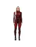 Leezeshaw Disfraz de superhéroes de Venom para mujer, disfraz de Halloween 3D Venom Carnage Lycra Unitard Enterizo para mujer S-XL