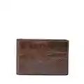 Fossil Men's Derrick Leather Slim Minimalist Magnetic Money Clip Bifold Front Pocket Wallet, Dark Brown, (Model: ML3684201)