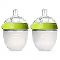 Comotomo Baby Bottle, Green, 5 Ounce (2 Count)