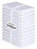 Cote De Amor Lot de 12 serviettes de cuisine en coton blanc 50,8 x 71,1 cm