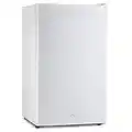 Subcold Eco100 LED Under-Counter White Fridge | Freestanding Refrigerator | Solid Door with Chiller Box | LED Light + Lock & Key | Energy Efficient (100L, White)