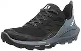 Salomon Women's Outpulse Gore-tex Hiking Shoes Trail Running, Black/Stormy Weather/Vanilla Ice, 8