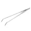 sourcing map Aquarium Curved Tweezers 10.6 Inch Stainless Steel Extra Long, Fish Tank Aquatic Plants Clip