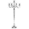 Gräfenstayn Candelabro 1, 3 o 5 Brazos - Diferentes tamaños - Candelabro en Color Plata, Negro, Blanco o Dorado (XL, Plata)