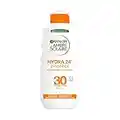 Garnier Ambre Solaire Hydra 24 Hour Protect Hydrating Protection Lotion SPF30, High Sun protection Factor 30, Water Resistant Sunscreen, with Shea Butter, UVA & UVB Protection, 200ml