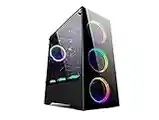 Bgears b-Voguish Gaming PC with Tempered Glass ATX Mid Tower, USB3.0, Support E-ATX, ATX, mATX, ITX.(Note: Fan NOT Included in This Model.Only b-Voguish-RGB(ASIN:B08W2MXBQJ) Come with ARGB Fans)Black