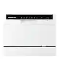 Cookology CTTD6 Compact Mini Portable Counter Top, Tabletop Dishwasher Small, 6 place settings, 6.5 Litre Cycle and 7 Wash Cycles with ECO Friendly Mode - in White