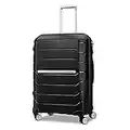 Samsonite Freeform Hardside Expandable with Double Spinner Wheels, Checked-Medium 24-Inch, Black