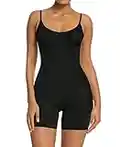 SHAPERX Donna Body Contenitivo Modellante Shaper Snellente Shapewear Seamless Intimo Guaina Contenitiva Bodysuit, UK-SZ6224-Black-S