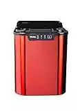 Danby DIM2500RDB Countertop Ice Maker, Makes 25 lbs Ice in 24 Hrs, Holds 2 lbs of Ice, Red Ice Machine with Electronic Controls, LED Display and Self Clean Function