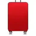 YianBestja Monochrome Housse de valisse Bagage Élastique Bagages Couverture Valise Couverture Protecteur Housse de Bagage pour 18-32 Pouce Valise (Rouge, L (25-26 inch Luggage))