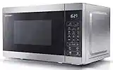 SHARP YC-MG02U-S Compact 20 Litre 800W Digital Microwave with 1000W Grill, 11 power levels, ECO Mode, defrost function, LED cavity light - Silver