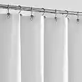 ALYVIA SPRING Waterproof Fabric Shower Curtain Liner with 3 Magnets - Soft Hotel Quality Cloth Shower Liner, Light-Weight & Machine Washable - Standard Size 72x72, White