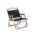 Naturehike Camping Folding Ultralight Chair Outdoor Furniture Backpacking Chair with Wooden Handle Aluminum Bracket Stable Collapsible Camp Chair for Outdoor Hiking,Fishing,Picnic,Travel (Black)