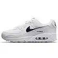 Nike Women's Air Max 90 Shoe, White/White/Black, 7.5