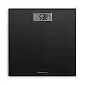 Rowenta BS1400 Premiss - Báscula de baño con Pantalla LCD, de diseño fino de 2cm de alto, hasta 150 kg y 100 gr de precisión, encendido y apagado automático, Negro