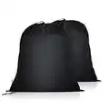 OTraki Bolsa de Lavanderia 2 pcs Bolsa de Ropa Sucia Viaje Plegable y Portátil Bolsa de Colada con Cordón Organizador Ropa Sucia Cesto de Ropa Sucia para Hogar Viaje Dormitorio 50 x 60cm Negro