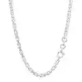 NKlaus 60cm collana solida con catena ad ancora in argento 925 con diamante 3,00mm 21g 3686