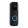 Blink Video Doorbell | Two-way audio, HD video, motion and chime app alerts, easy setup, Alexa enabled, Blink Subscription Plan Free Trial — Wired or Wireless (Black)