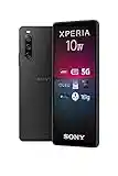 Sony Xperia 10 IV - Smartphone Android, Téléphone Portable 6 Pouces 21:9 Wide OLED - Camera 3 Objectifs - Prise Jack 3.5 mm - 6Go RAM - 128Go Stockage - Double SIM Hybride (Noir)