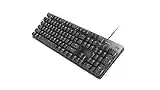 Logitech K845 Mechanical Illuminated Keyboard, Cherry MX Switches, Strong Adjustable Tilt Legs, Compact Size, Aluminium Top Case, 104 Keys, USB Corded, Windows - Cherry Blue