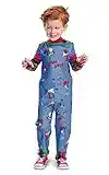 Chucky Costume for Toddlers, Official Childs Play Chucky Costume Jumpsuit and Mask Outfit, Classic Size Medium (4T) Multicolored