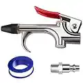 SARDVISA 2-Way Connection Air Nozzle Blow Gun, Rubber Tip Air Nozzle with 1/4 in Standard Quick Fitting, Air Compressor Accessories Air Blower Gun for Air Inflation and Dedusting